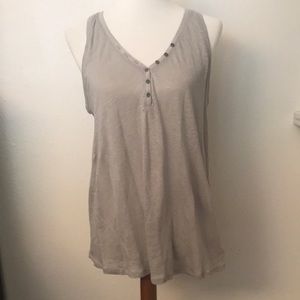 Cynthia Rowley Gray Linen Tank Top Size M